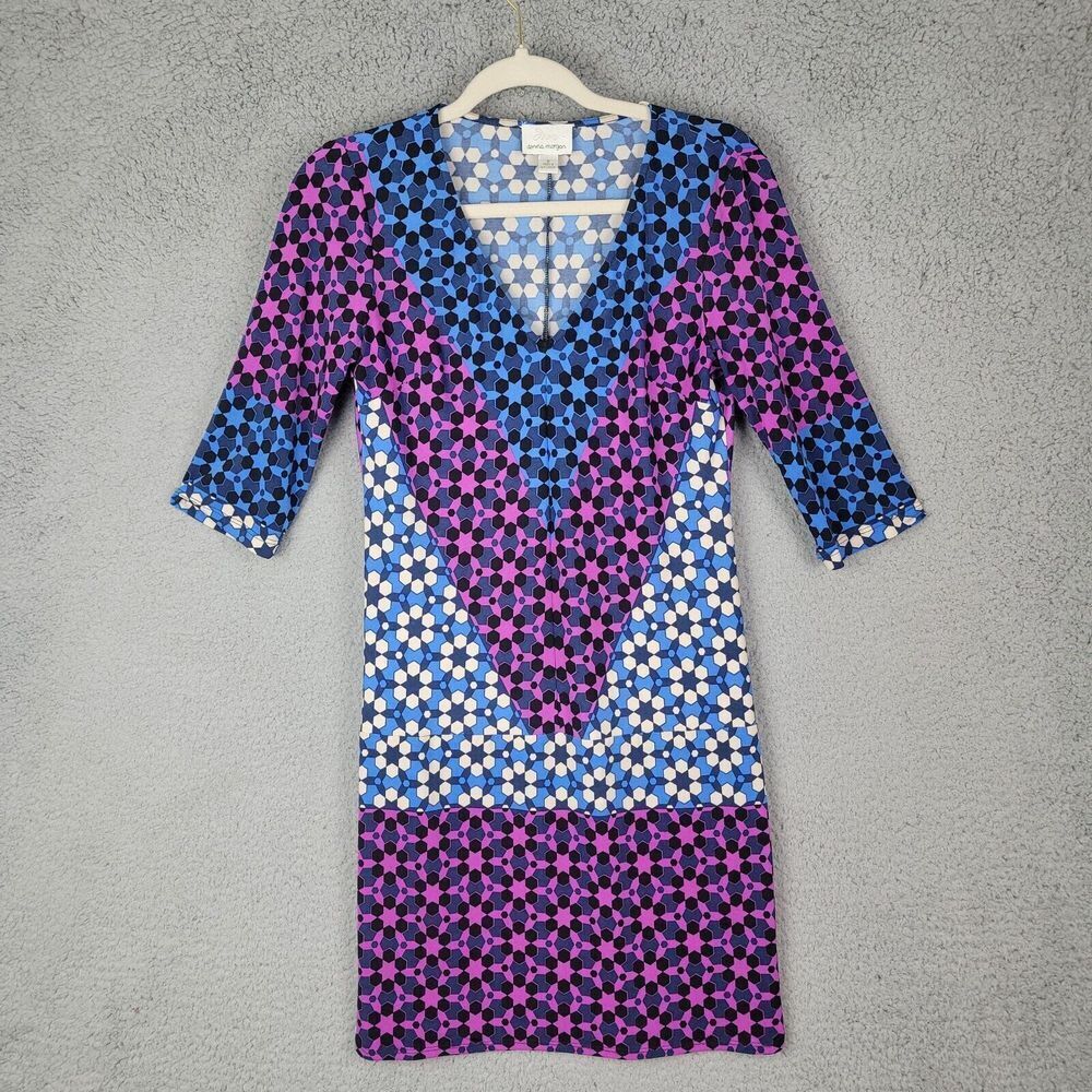 Pea in the Pod Donna Morgan Dress Women Sz 2  Maternity Floral Geometric Stretch